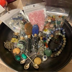 Crystals charms pendents and more. Variety box 📦 mystery items “”Special 8oz